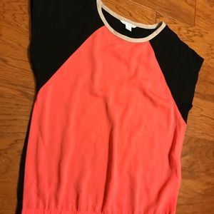 DIANE VonFURSTENBERG Colorblock Silk Blouse